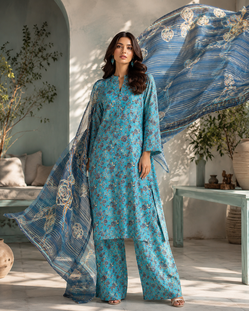 Digital cotton 3-piece suite