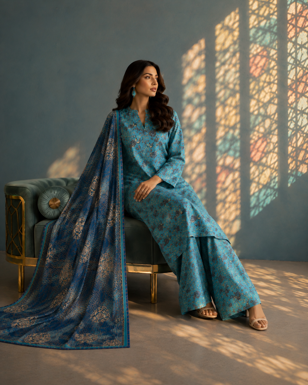 Digital cotton 3-piece suite