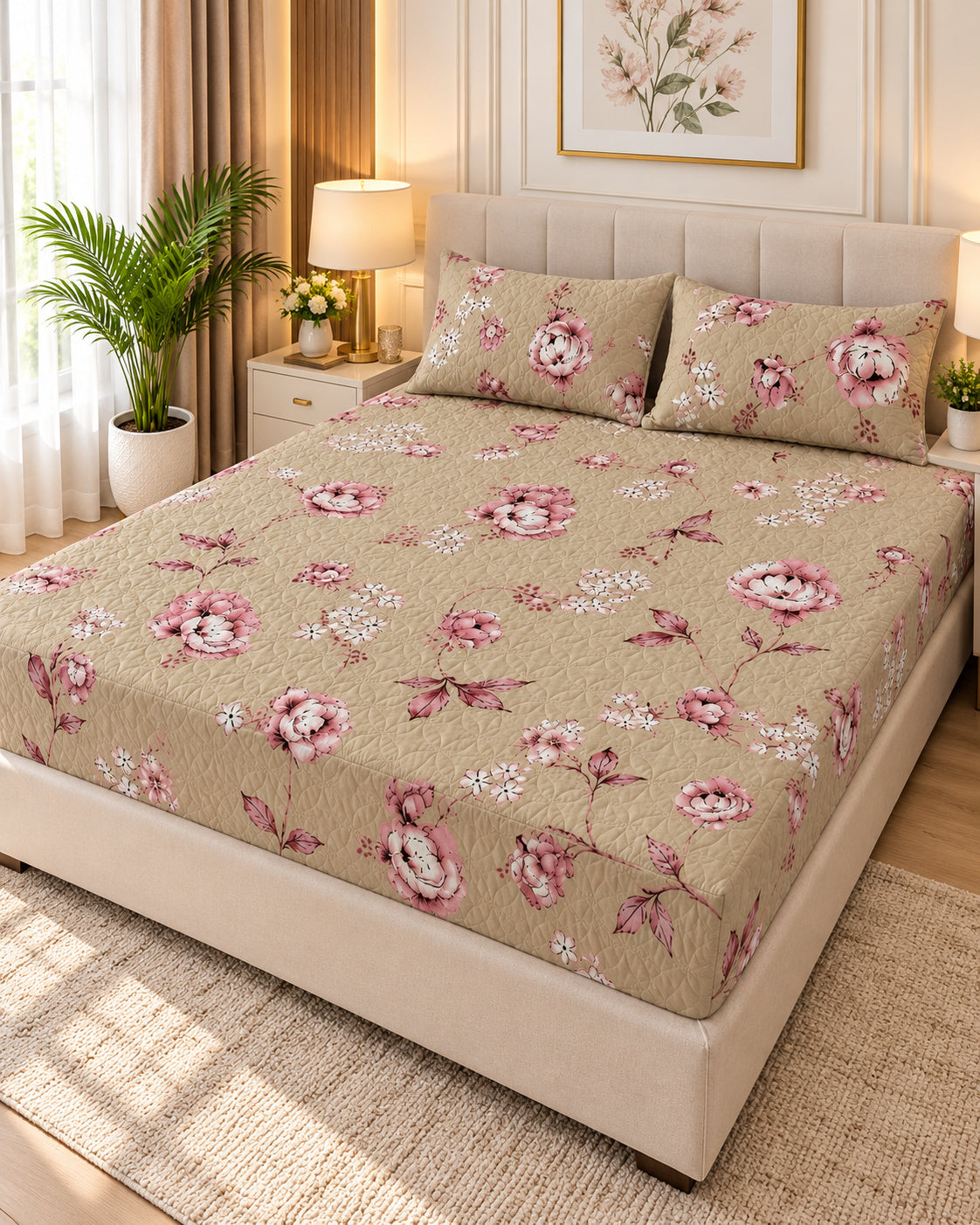 Blush Rose - Fitted bed sheet