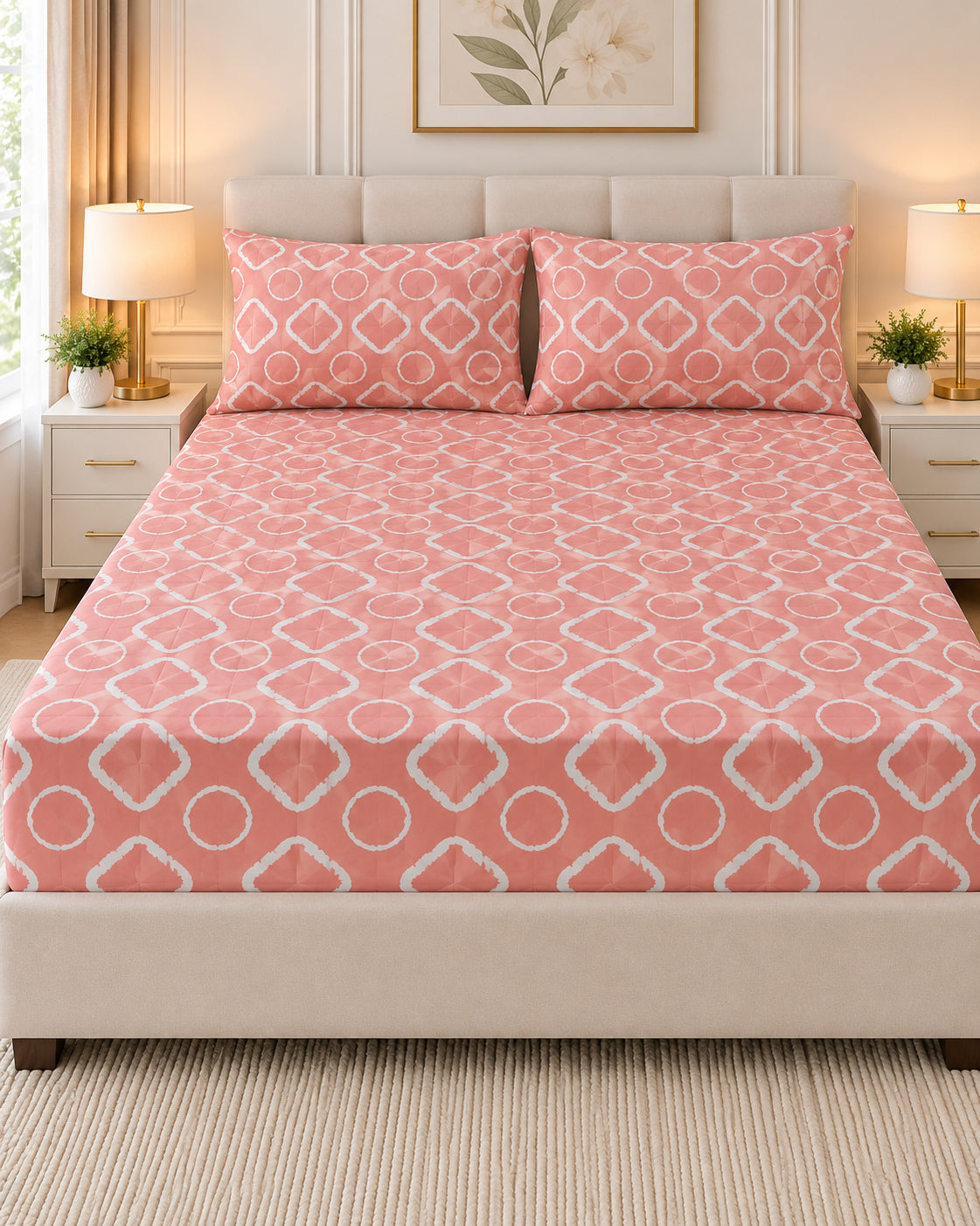 Peach Aura - Fitted bed sheet