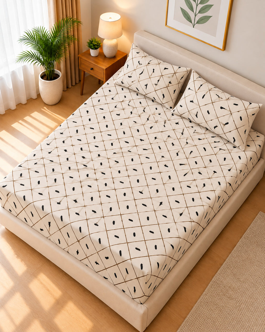 Ivory Lattice - Fitted bed sheet