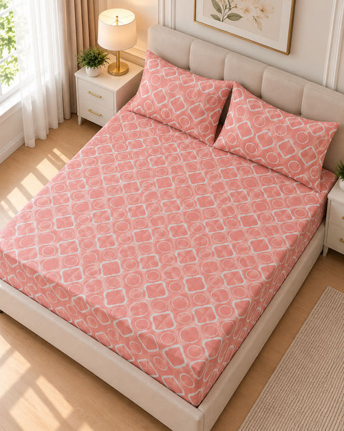 Peach Aura - Fitted bed sheet