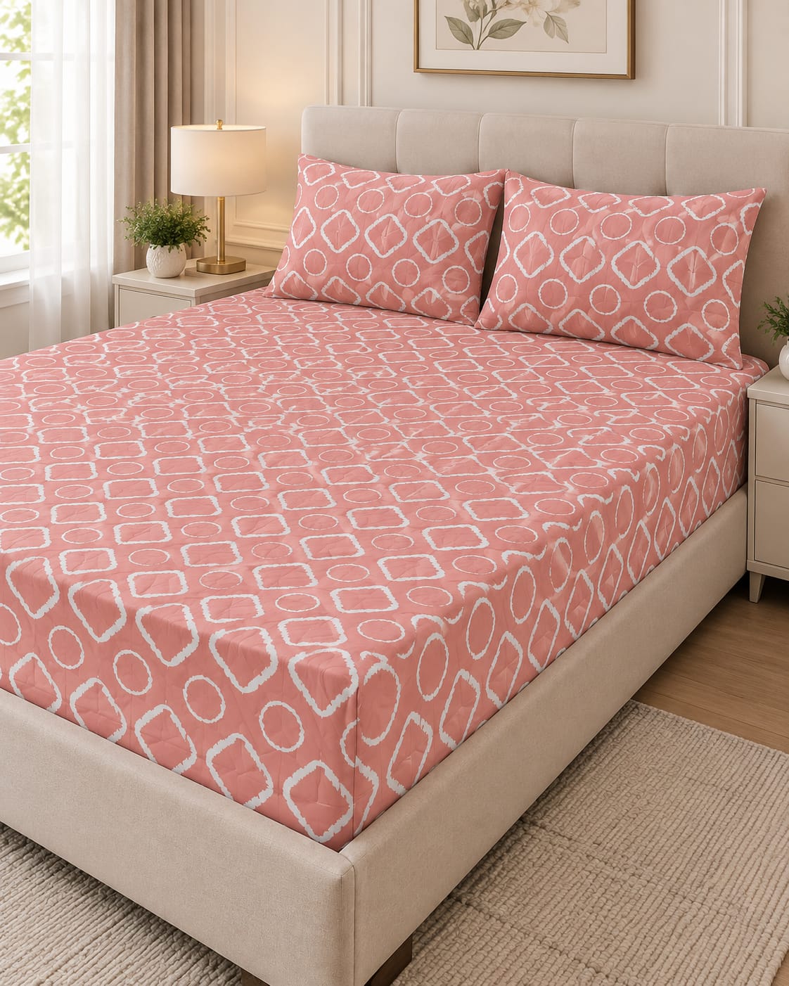 Peach Aura - Fitted bed sheet