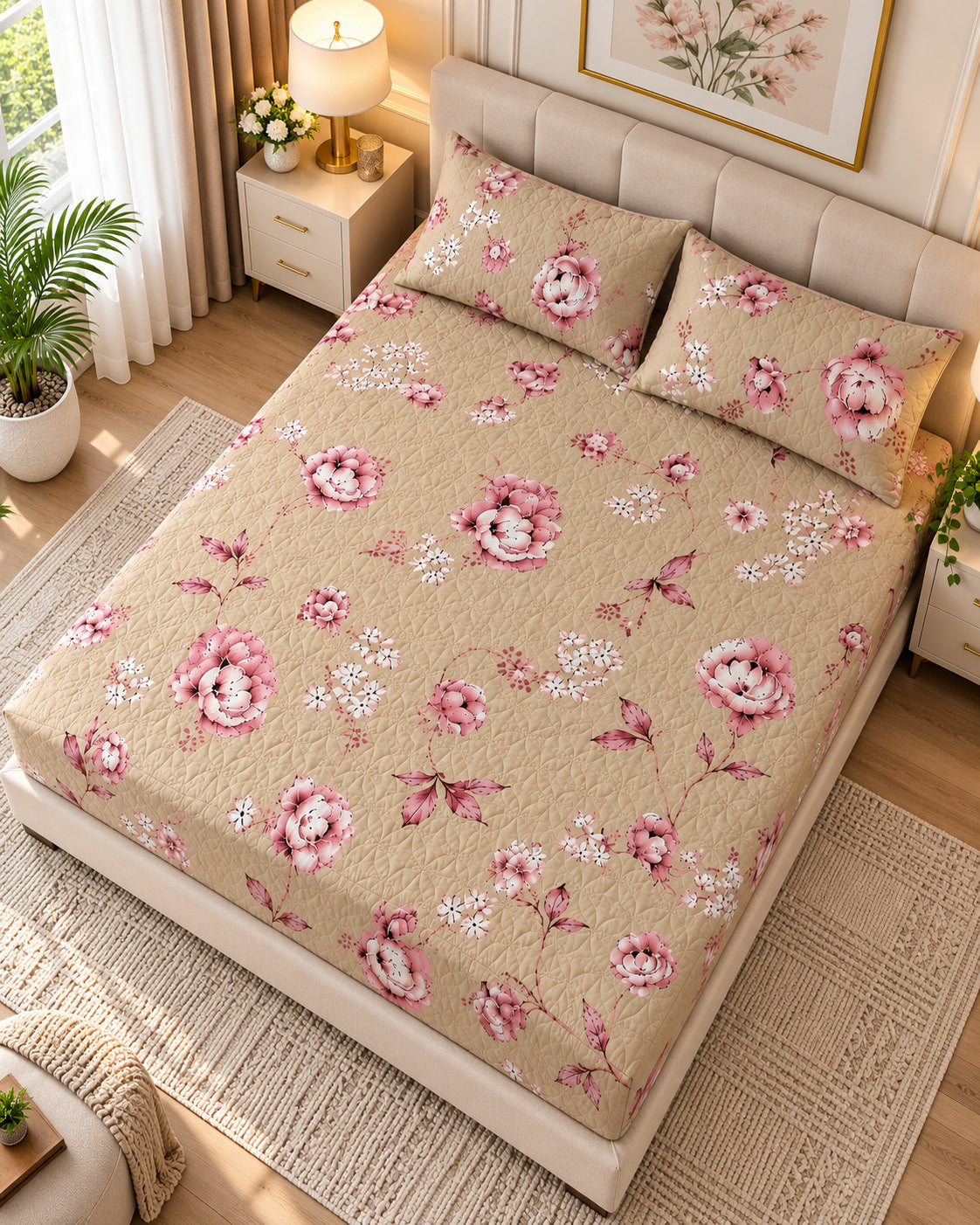 Blush Rose - Fitted bed sheet