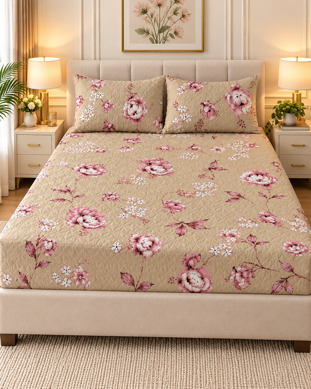 Blush Rose - Fitted bed sheet